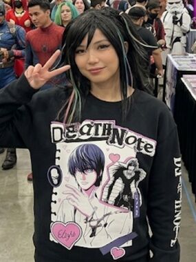 Death Note Black Graphic Crewneck Sweatshirt small/XS